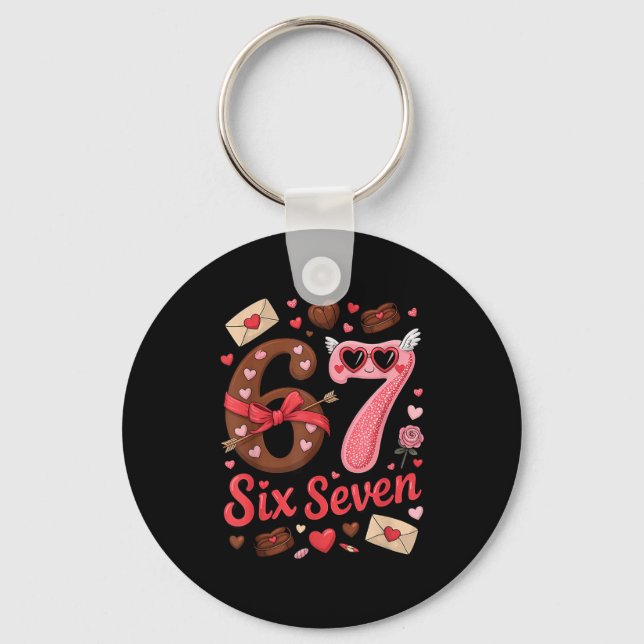 Porte-clés Joyeuse Saint-Valentin 67 Meme Cœurs Arc Coquette  (Recto)