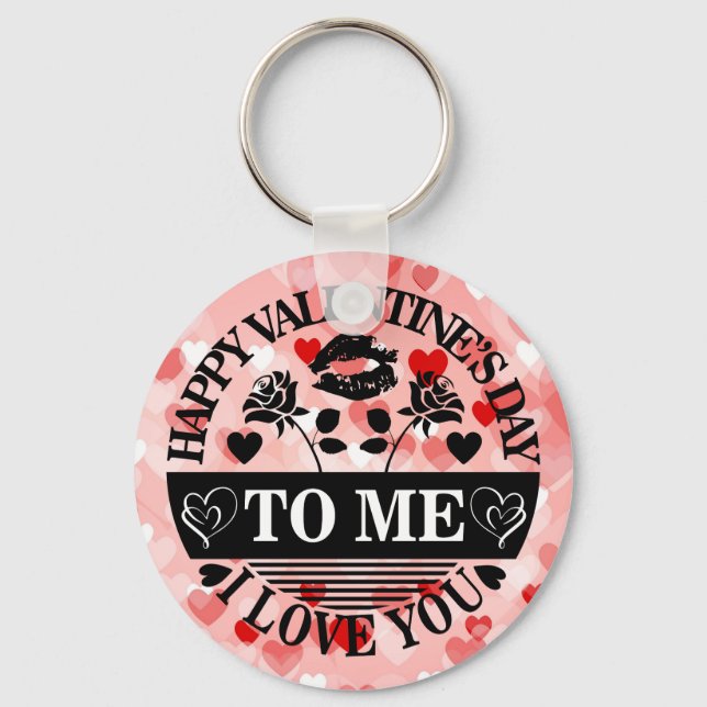 Porte-clés Joyeuse Saint-Valentin à moi je t'aime-58771 (Recto)