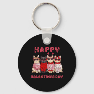 Porte-clés Joyeuse Saint-Valentin Amoureux de Chatons Cœur Sa