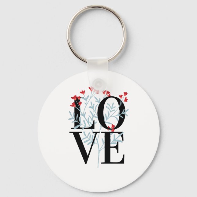 Porte-clés Joyeuse Saint-Valentin aux amoureux élégants (Recto)