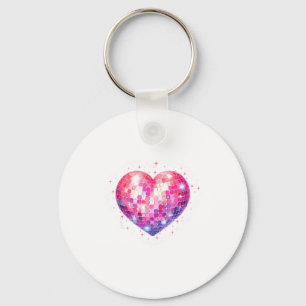Porte-clés Joyeuse Saint-Valentin Coquette Nk Boule Disco Cœu