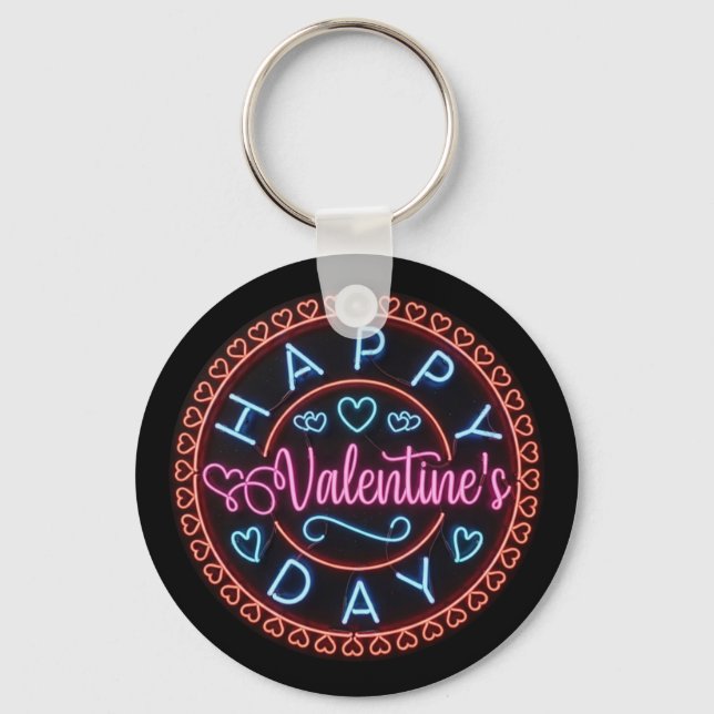 Porte-clés Joyeuse Saint-Valentin Design Personnalisé-67128 (Recto)