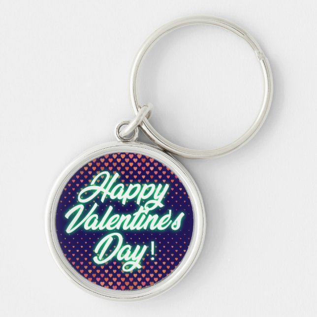 Porte-clés Joyeuse Saint-Valentin Néon Design-23692 (Devant)