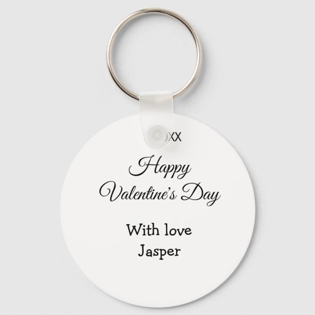 Porte-clés Joyeuse Saint-Valentin nom amour simple année styl (Recto)
