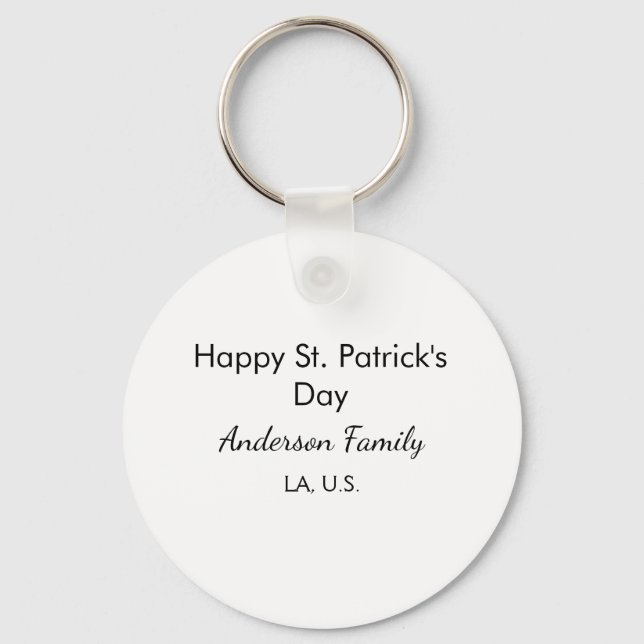 Porte-clés Joyeuse st. fête de Patrick nom famille endroit si (Recto)