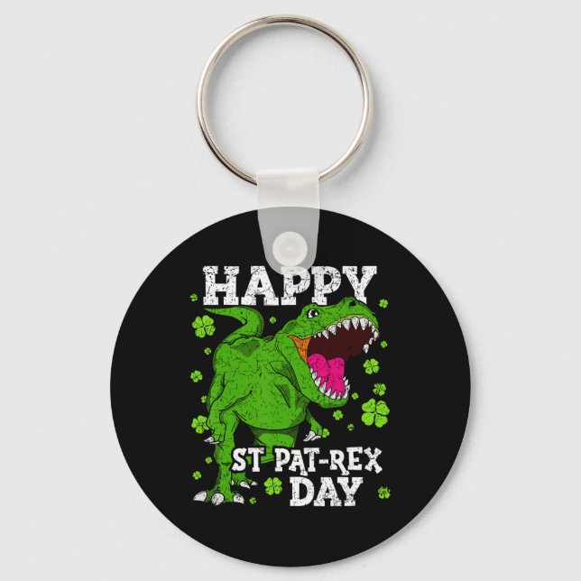 Porte-clés Joyeuse St Patrick Dinosaure T-rex Garçons Tout-pe (Recto)