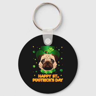 Porte-clés Joyeuse St Patrick Pugtricks Jour Pug Irlandais Le