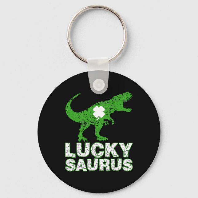 Porte-clés Joyeuse St Patricks Day Luckysaurus Dinosaure Sham (Recto)