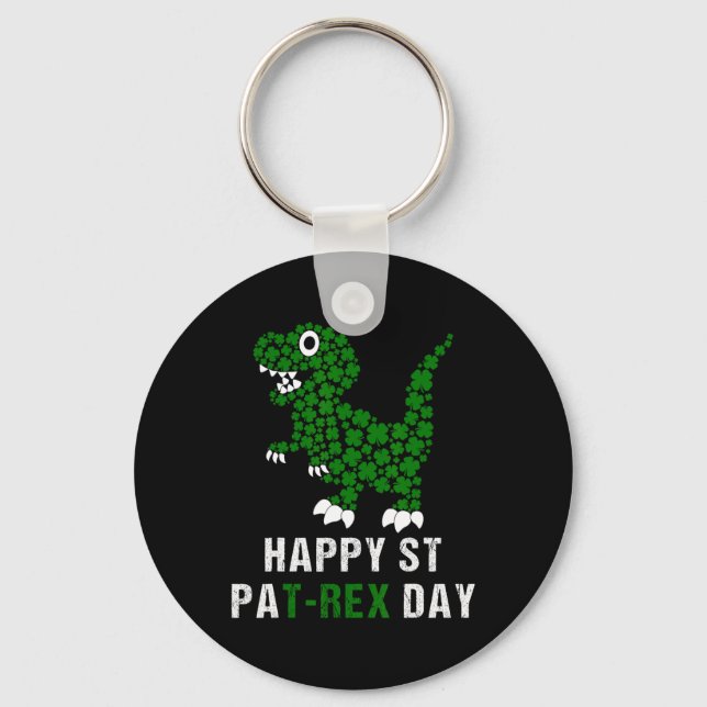 Porte-clés Joyeuse St Patricks Day Patrex T-rex Dinosaure Drô (Recto)