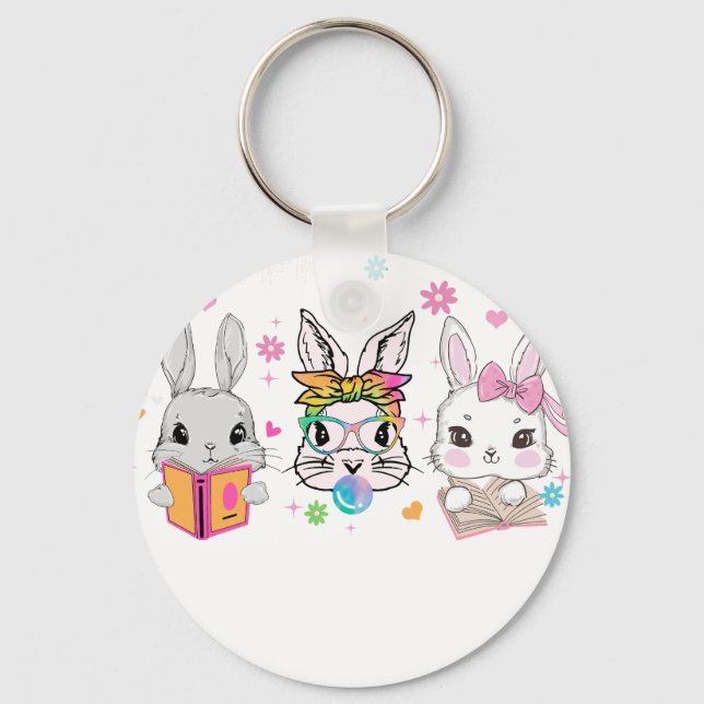 Porte-clés Joyeuses Pâques (2), rétro, vintage (Recto)