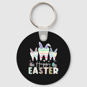 Porte-clés Joyeuses Pâques Dents Lapin Oreilles Dentaires Den