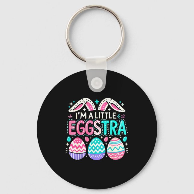 Porte-clés Joyeuses pâques filles femmes un peu eggstra (Recto)