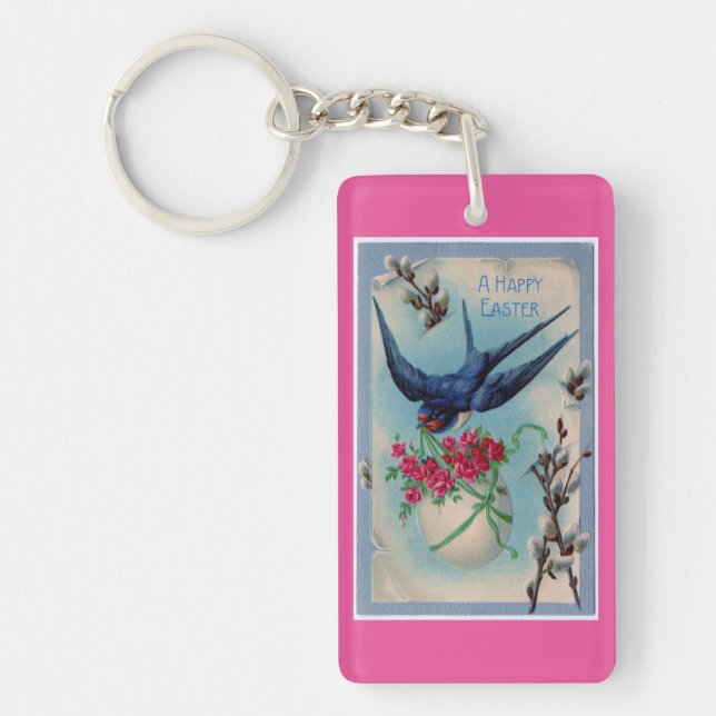 Porte-clés Joyeuses Pâques vintages (Devant)