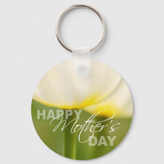 Porte-clés Joyeuses Tulipes de la Fête des Mères (Recto)