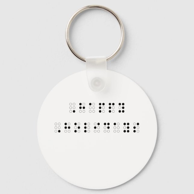 Porte-clés Joyeuses vacances en braille (Recto)