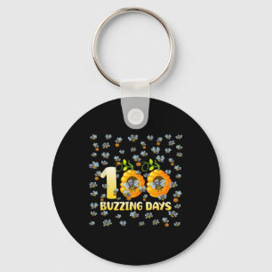 Porte-clés Joyeux 100e jour d'école Abeilles Rucher 100 Bourd