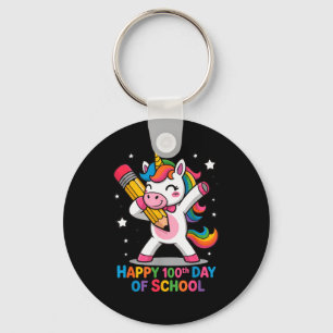 Porte-clés Joyeux 100e jour d'école Licorne arc-en-ciel migno