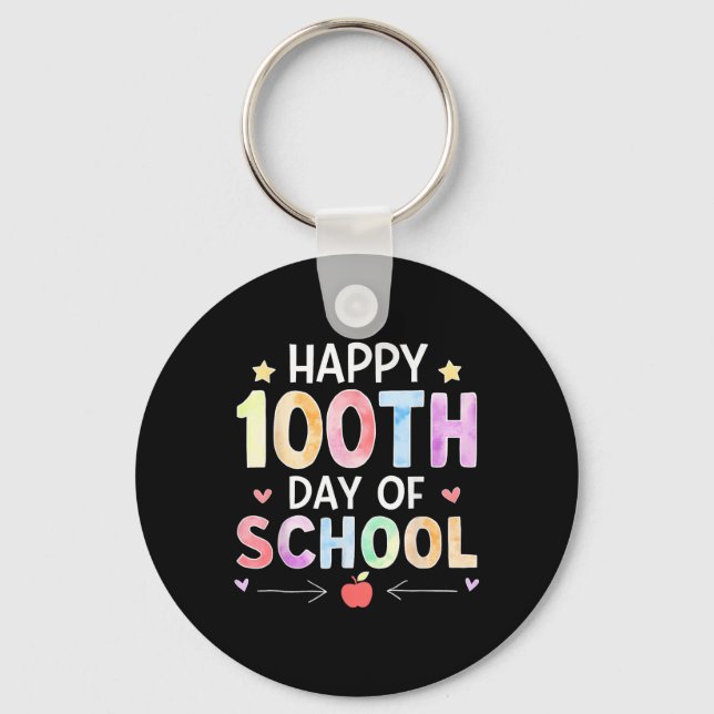 Porte-clés Joyeux 100e Jour D'Enseignants À L'École Enfant 10 (Recto)