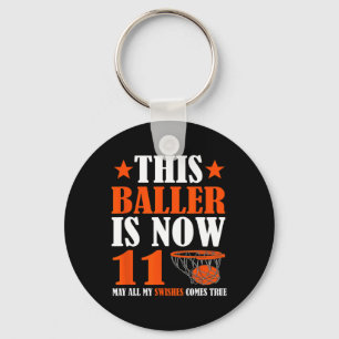 Porte-clés Joyeux 11e anniversaire 11 ans Basketball 11e Bi