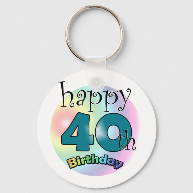 Porte-clés Joyeux 40e anniversaire (Recto)