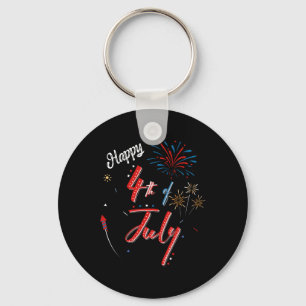 Porte-clés Joyeux 4 juillet Cool Independence Day Hommes Femm