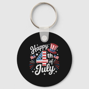 Porte-clés Joyeux 4 juillet drapeau américain patriotique Éta