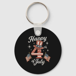 Porte-clés Joyeux 4 juillet drapeau américain patriotique Usa