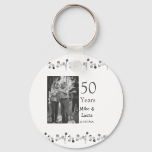 Porte-clés Joyeux 50e anniversaire ajouter nom du couple date