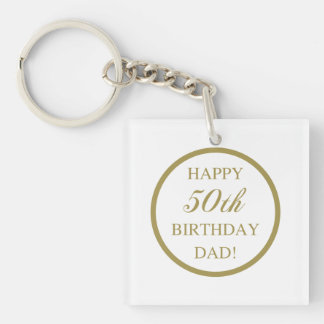 Porte-clés Joyeux 50e anniversaire papa