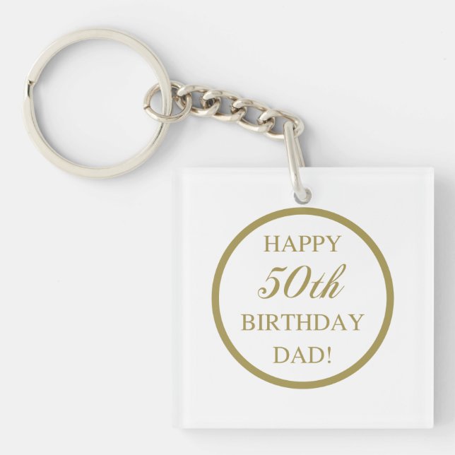 Porte-clés Joyeux 50e anniversaire papa (Devant)