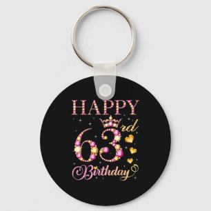Porte-clés Joyeux 63e Anniversaire 63 Ans Hommes Femmes Anniv