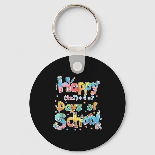 Porte-clés Joyeux 67 Jours D'École Équation Mathématique Prof (Recto)