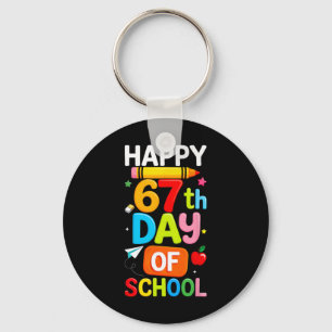 Porte-clés Joyeux 67e jour d'école Enseignant Enfants Six Sep