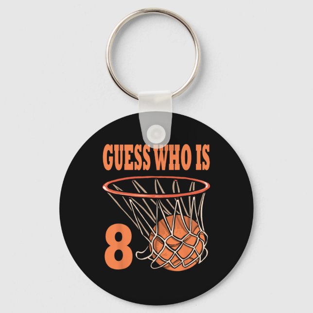 Porte-clés Joyeux 8e anniversaire 8 ans Basketball 8e anniver (Recto)