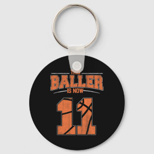 Porte-clés Joyeux anniversaire 11e 11 ans Basketball Boys El