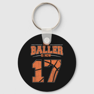 Porte-clés Joyeux Anniversaire 17 Ans Basketball Garçons Seve
