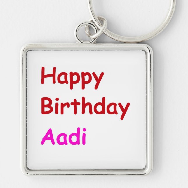 Porte-clés Joyeux anniversaire Aadi (Devant)