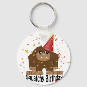 Porte-clés Joyeux Anniversaire Bigfoot Squatchy Mignon