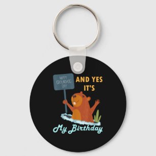Porte-clés Joyeux anniversaire de la marmotte le 2 février Fa