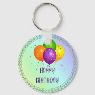 Porte-clés Joyeux anniversaire, design populaire,