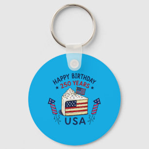 Porte-clés Joyeux Anniversaire États-Unis 250 Ans Célébration