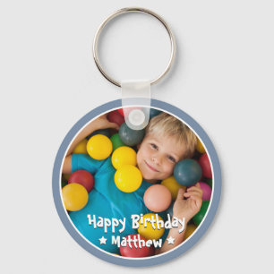 Porte-clés Joyeux Anniversaire Moderne Simple Photo