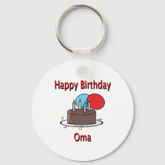 Porte-clés Joyeux anniversaire Oma Allemand Grand-mère Design
