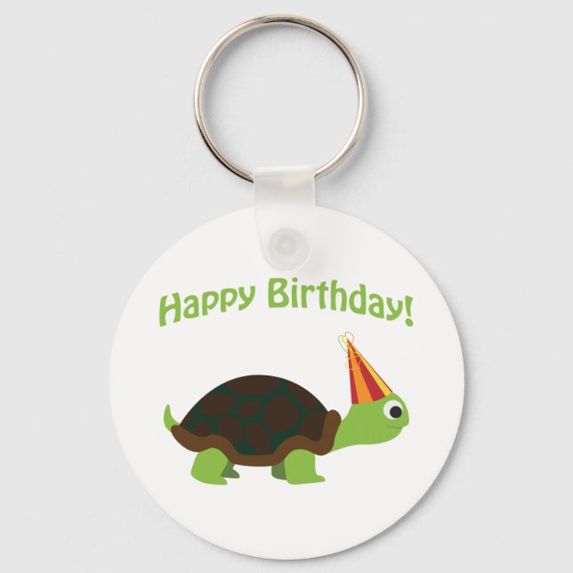 Porte-clés Joyeux anniversaire ! Tortue (Recto)