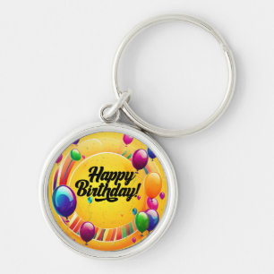 Porte-clés Joyeux Anniversaire Vibrant