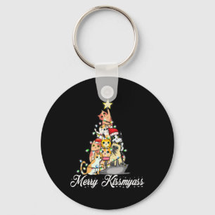 Porte-clés Joyeux Baiser Mon Amusement Lumières de Noël