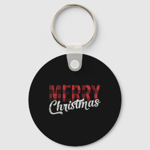 Porte-clés Joyeux cadeau de Noël famille Noël Noël Rouge Buff