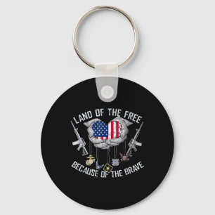 Porte-clés Joyeux cadeau du jour commémoratif Drapeau patriot