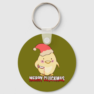 Porte-clés Joyeux Cluckmas, Poulet de Noël Drôle