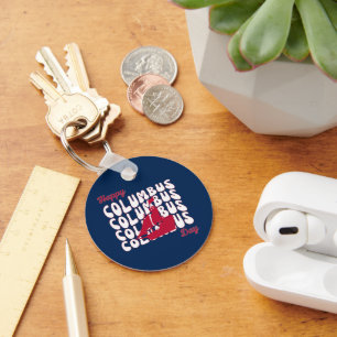 Porte-clés Joyeux Columbus Day Super